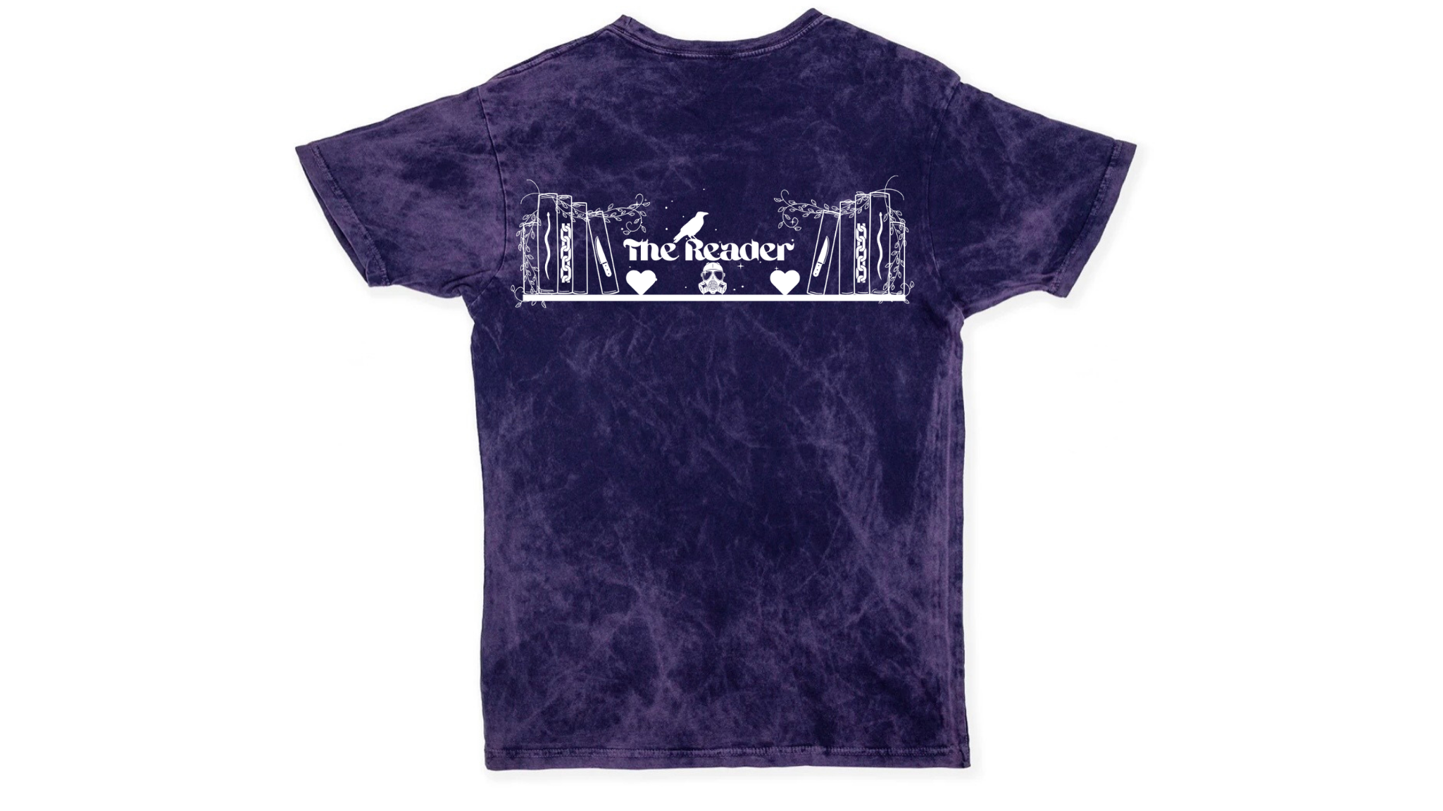 Crystal-Wash Dark Romance Bookcase Shirt