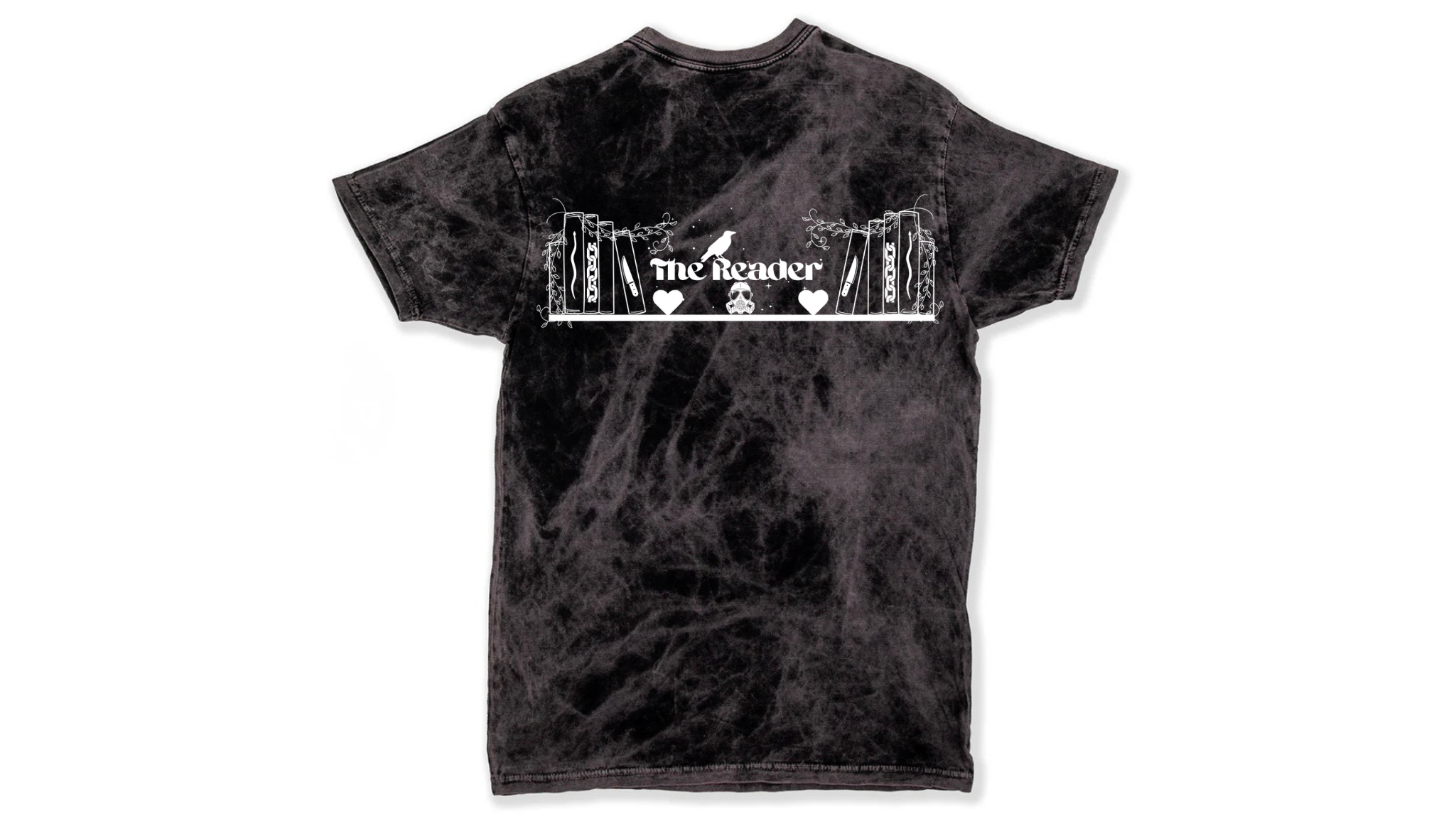 Crystal-Wash Dark Romance Bookcase Shirt